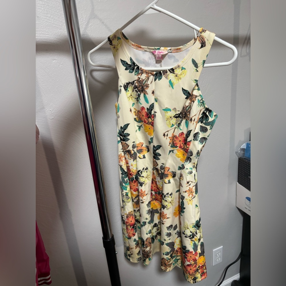 Candies Small Floral Yellow Autumn Color Dress